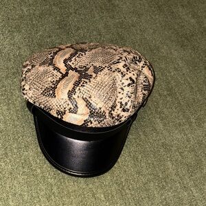 Forever 21 Snake Print and Black Cap